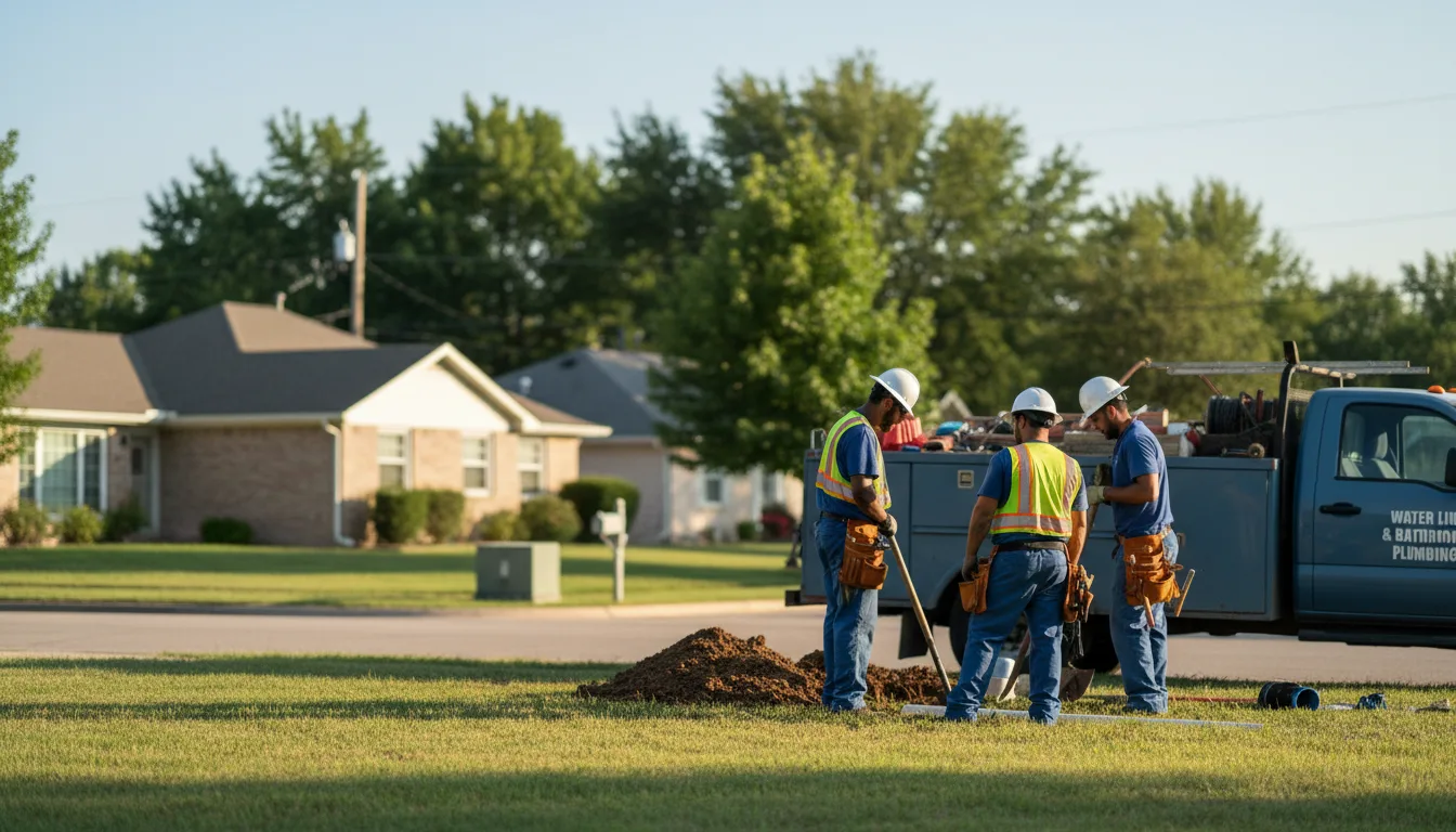 Residential water line and bathroom plumbing service in Clarkson, NE
